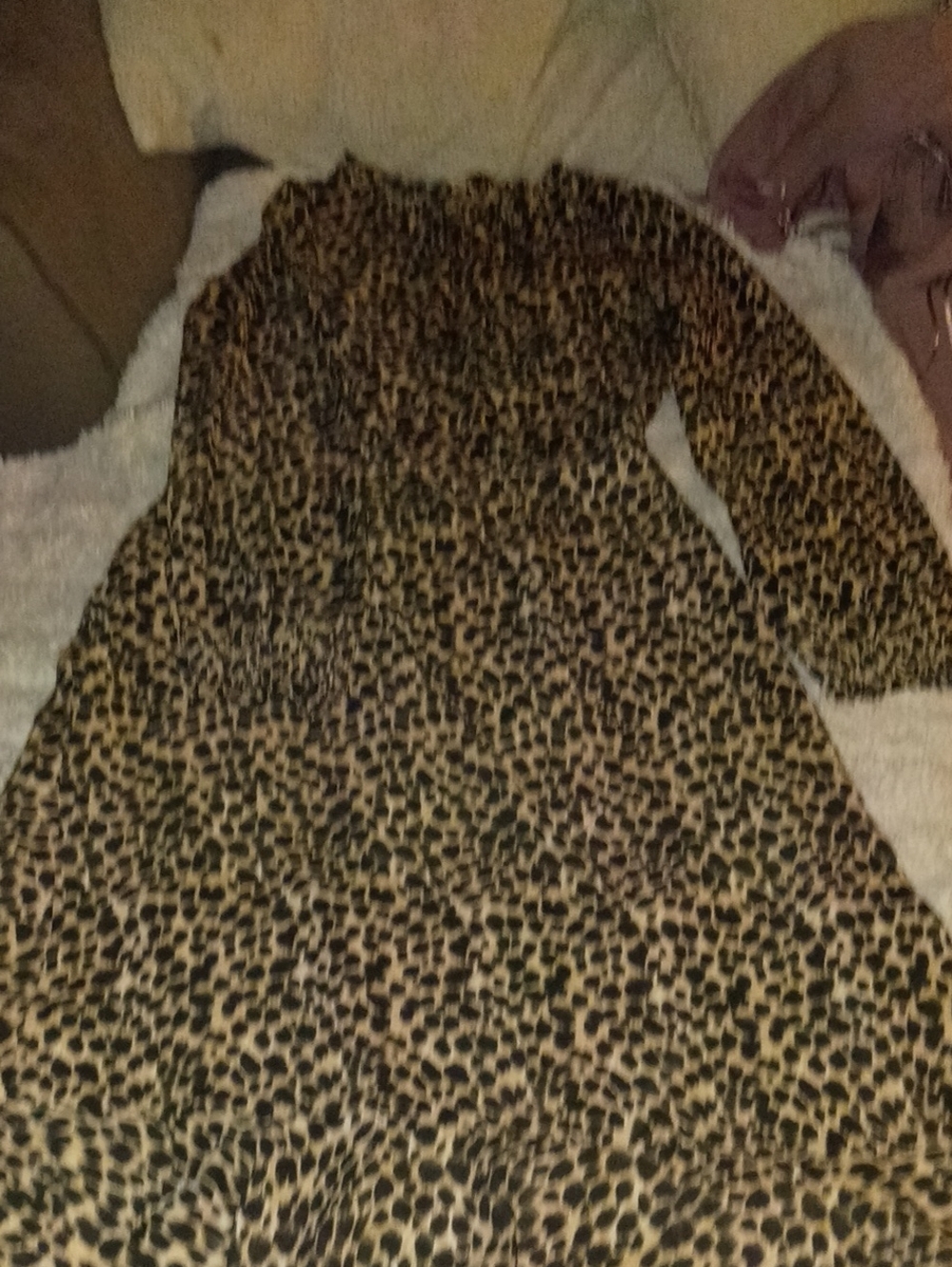 J. Crew Girls Leopard Print Long Sleeve Dress - Black & Brown